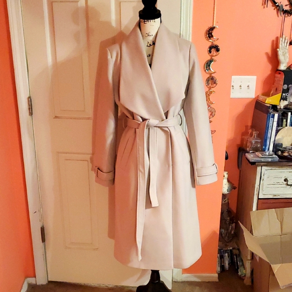 Elegant Cream Trench Coat